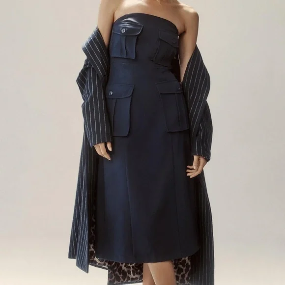 Anthropologie Porridge Strapless Utility Dress - Picture 2 of 12